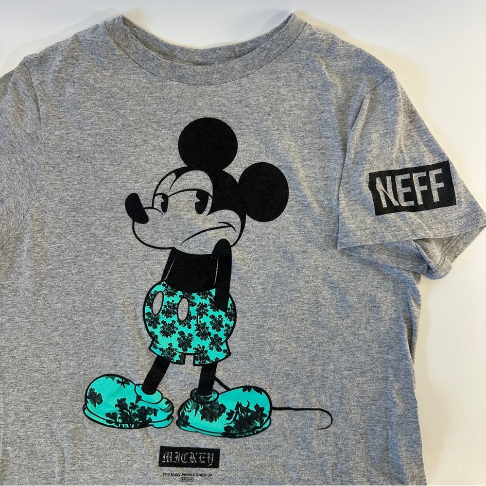 Disney X NEFF Collab Mickey Mouse Too Many People Grow Up Adult Unisex Small Tee
